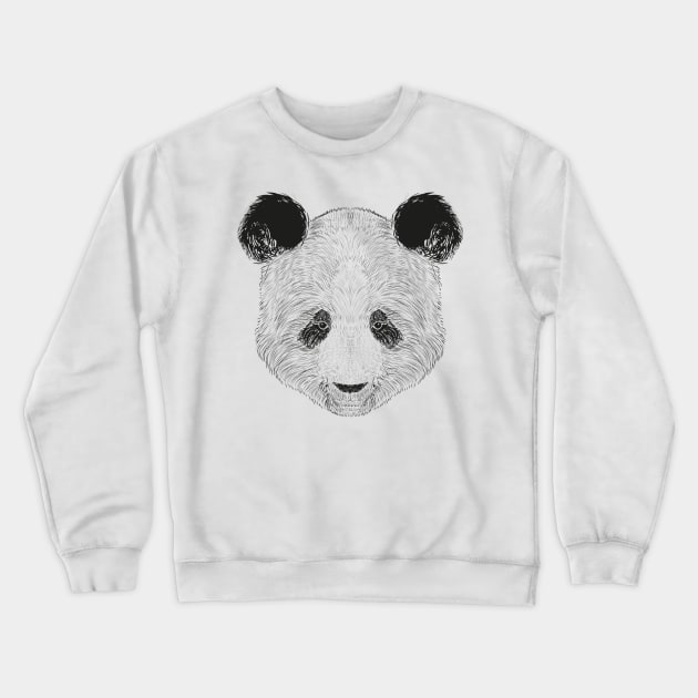 Panda Drawing Crewneck Sweatshirt by Digster